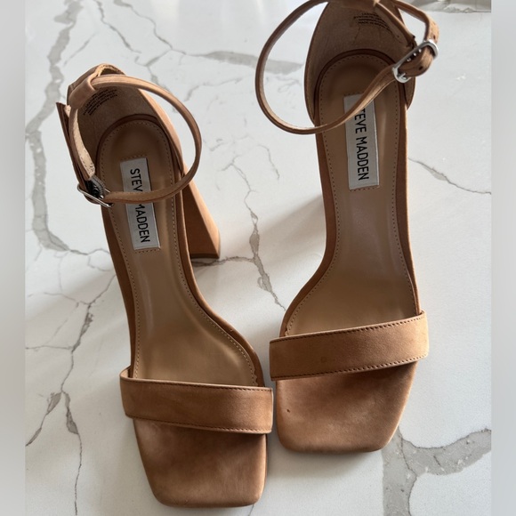 Steve Madden Brown Ankle Strap Sandals - Picture 1 of 3